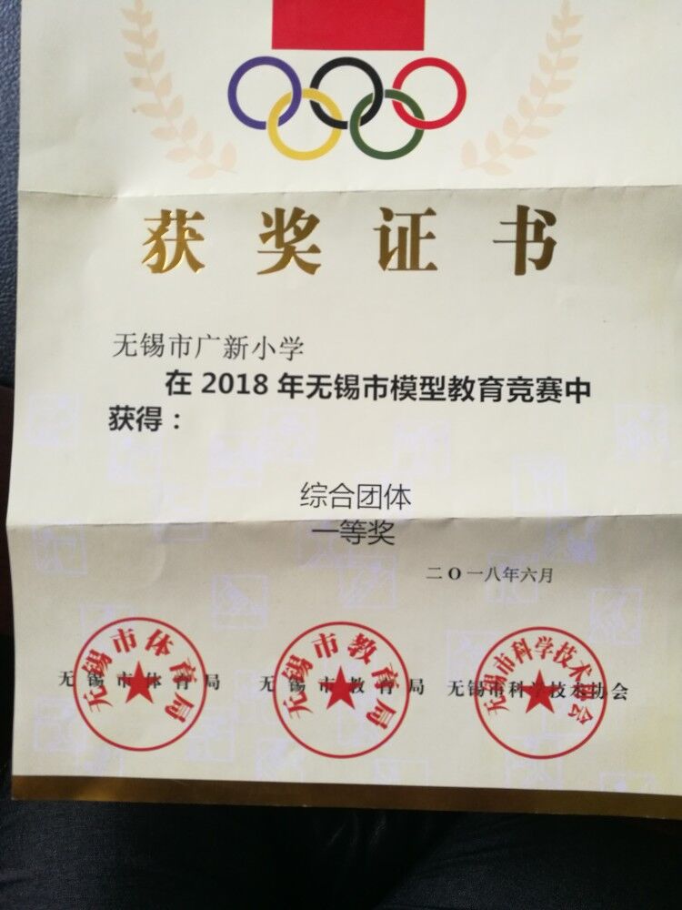 2018年无锡市模型教育竞赛综合团体一